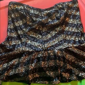 Sequin Peplum Blouse